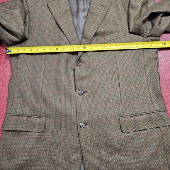 Ermenegildo Zegna Blazer Jacket 15 Milmil 15 Wool 46L Brown Check Ivy League - Picture 6 of 13